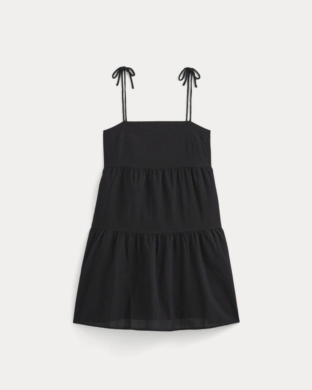 The Gauze Mini Tiered Dress | Black