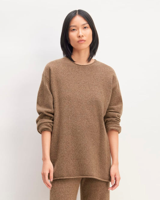 The Cozy-Stretch Crew | Heathered Toasted Coconut