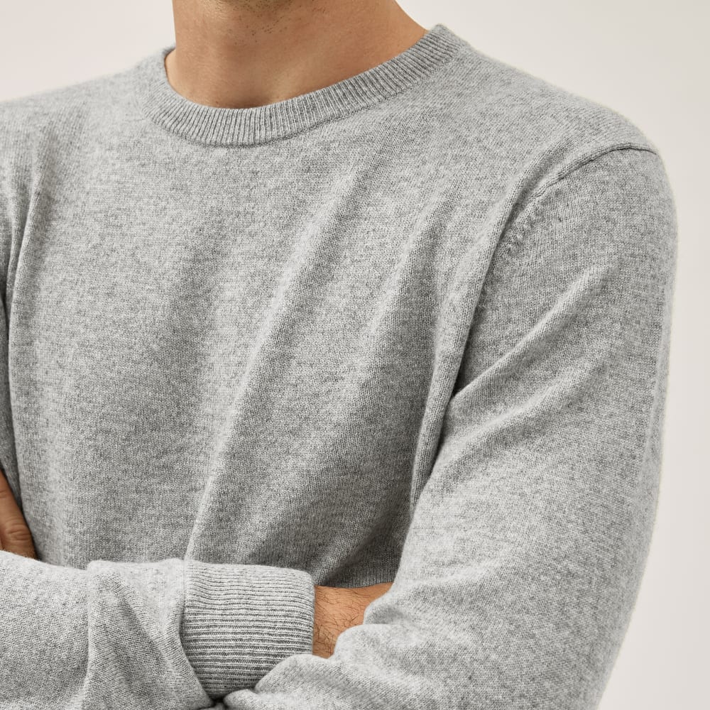 The Grade-A Cashmere Crew |  Heathered Grey