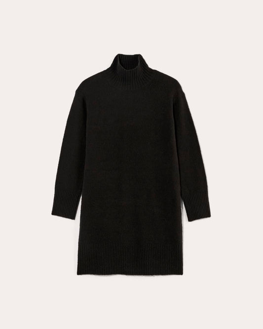 The Sweater Dress in Plush Cotton | Black