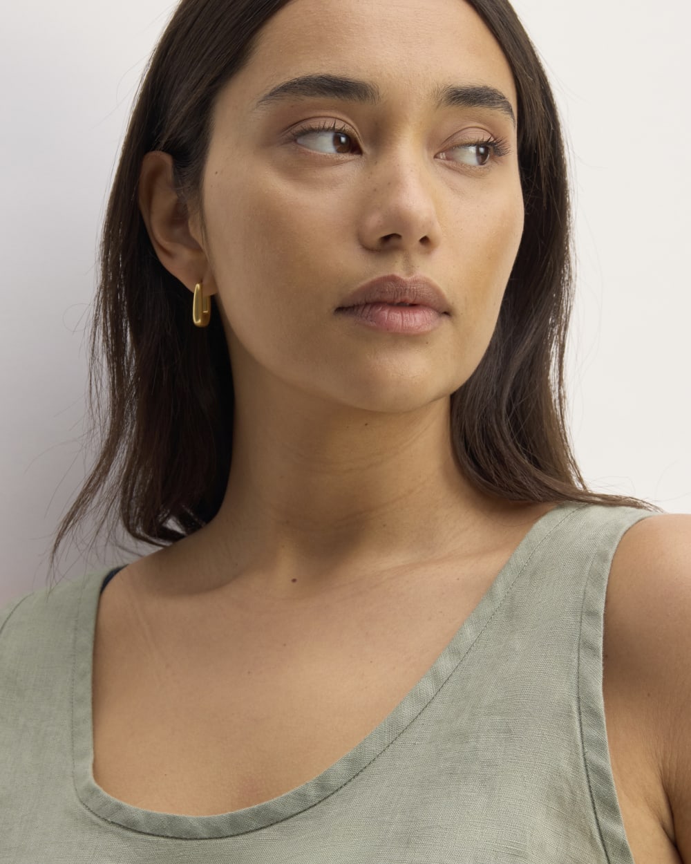 The Scoop Tank in Linen | Sage Green