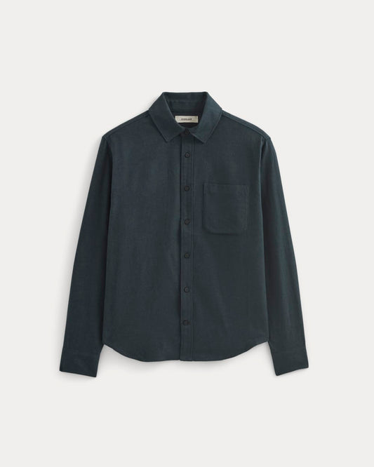 Brushed Flannel Shirt | Heathered Navy