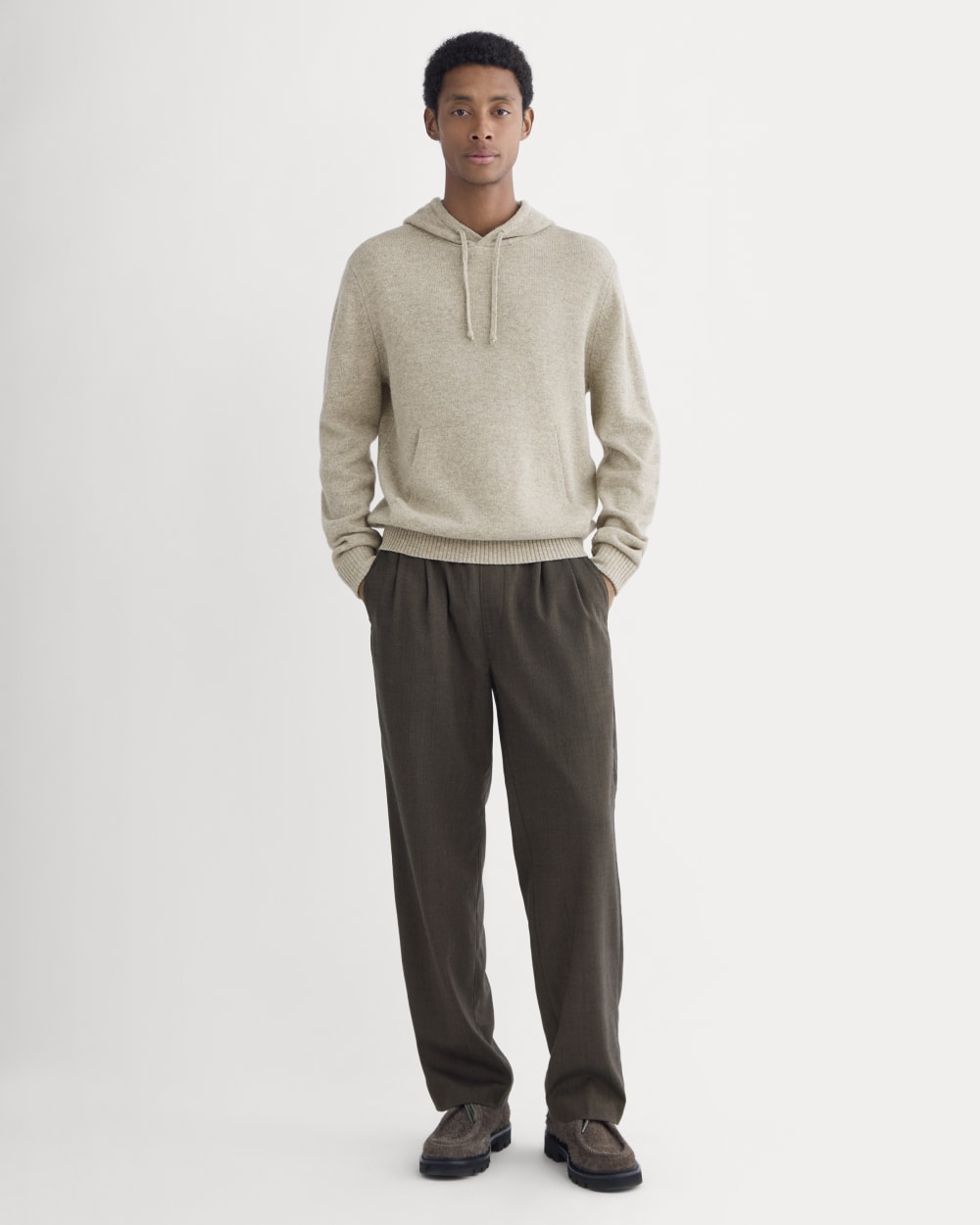 The Felted Merino Hoodie | Heather Gravel