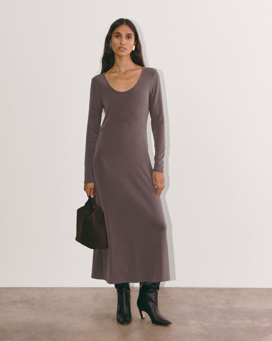The Maddie Dress in Butterknit | Espresso
