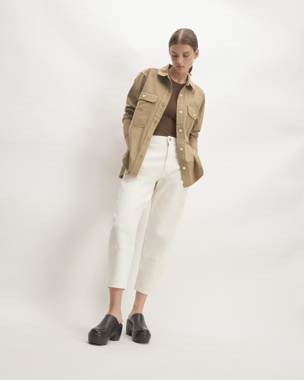 The Classic Cotton Flannel Shirt | Heathered Dark Khaki