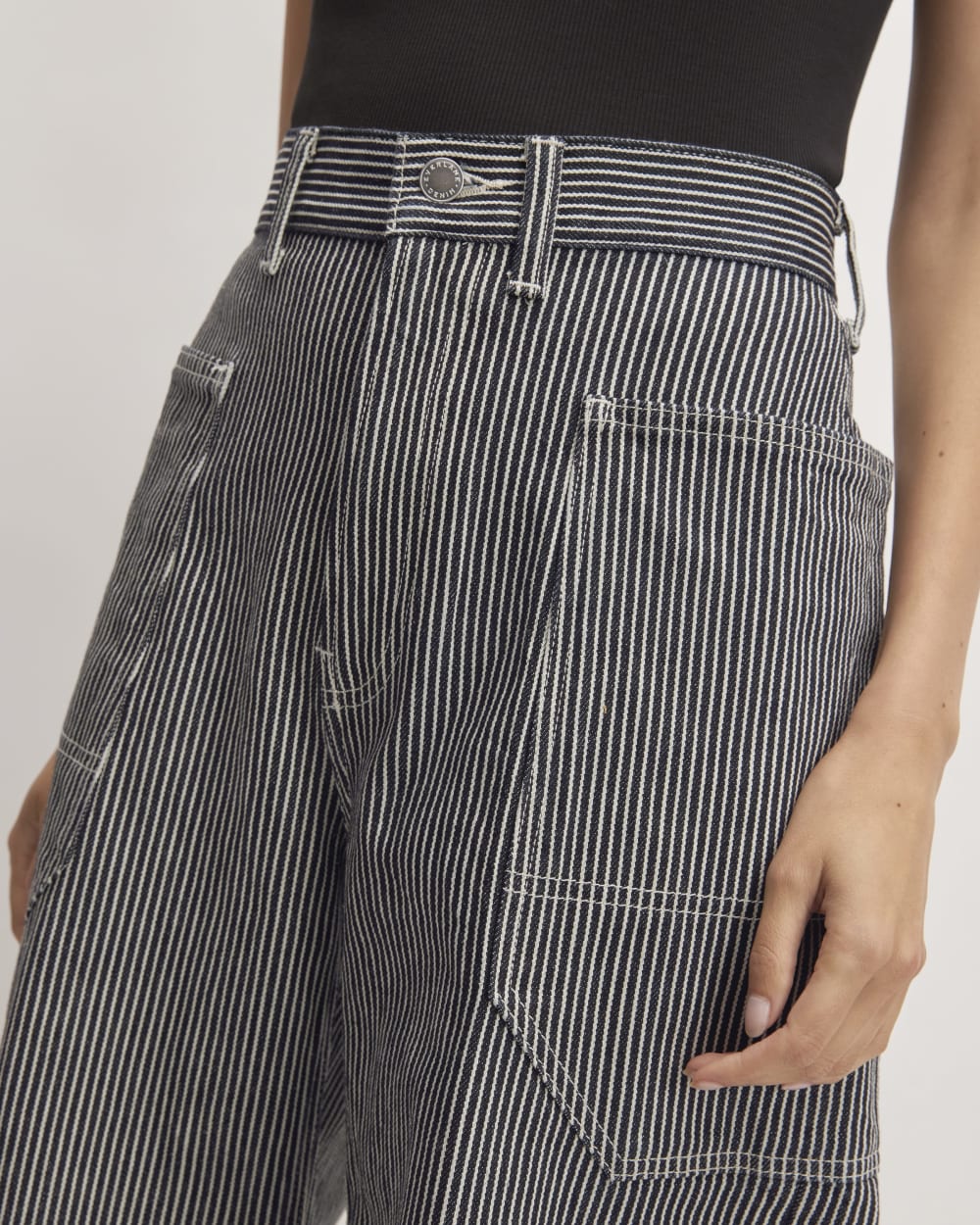 The Way-High® Gardener Cropped Jean | Hickory Stripe