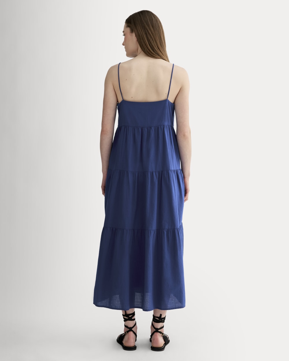 The Gauze Tiered Dress | Mazarine Blue