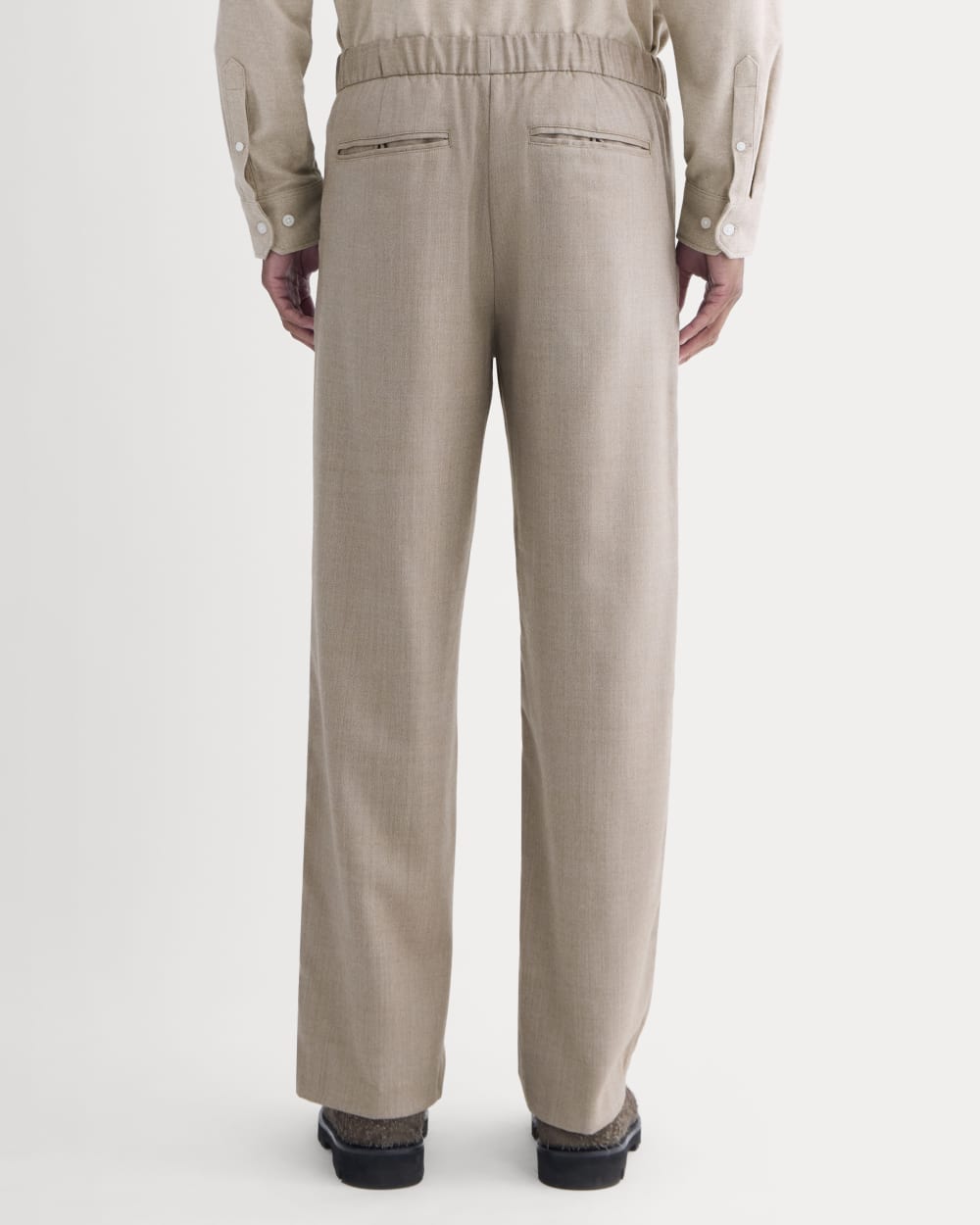 Pleated Trouser in Tailor Twill | Light Taupe