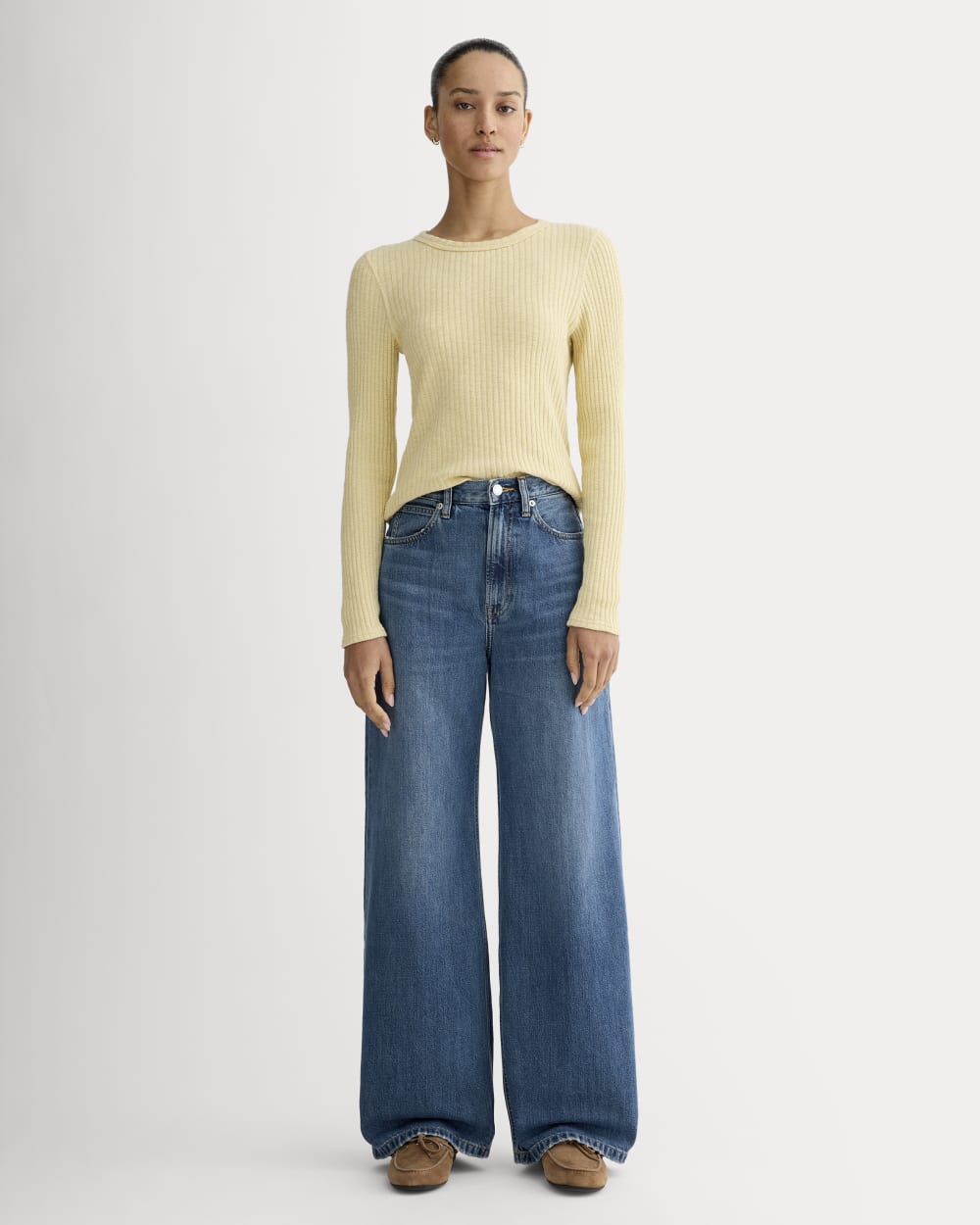 The Cozy Rib Long-Sleeve Tee | Banana Crepe