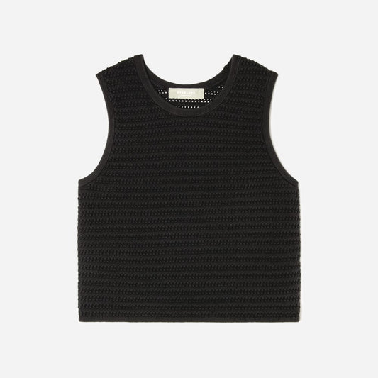 The Crochet Knit Cami | Black