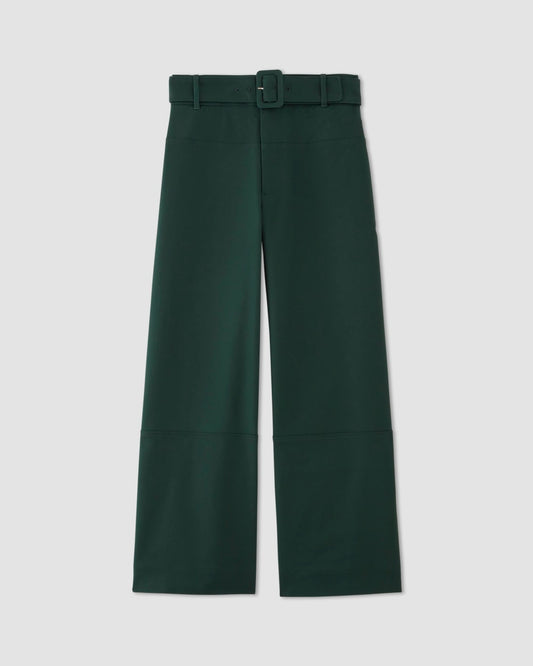 The Structured Cotton Belted Pant | Scarab