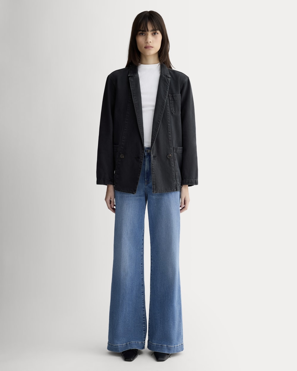 The Denim Chore Blazer |  Black