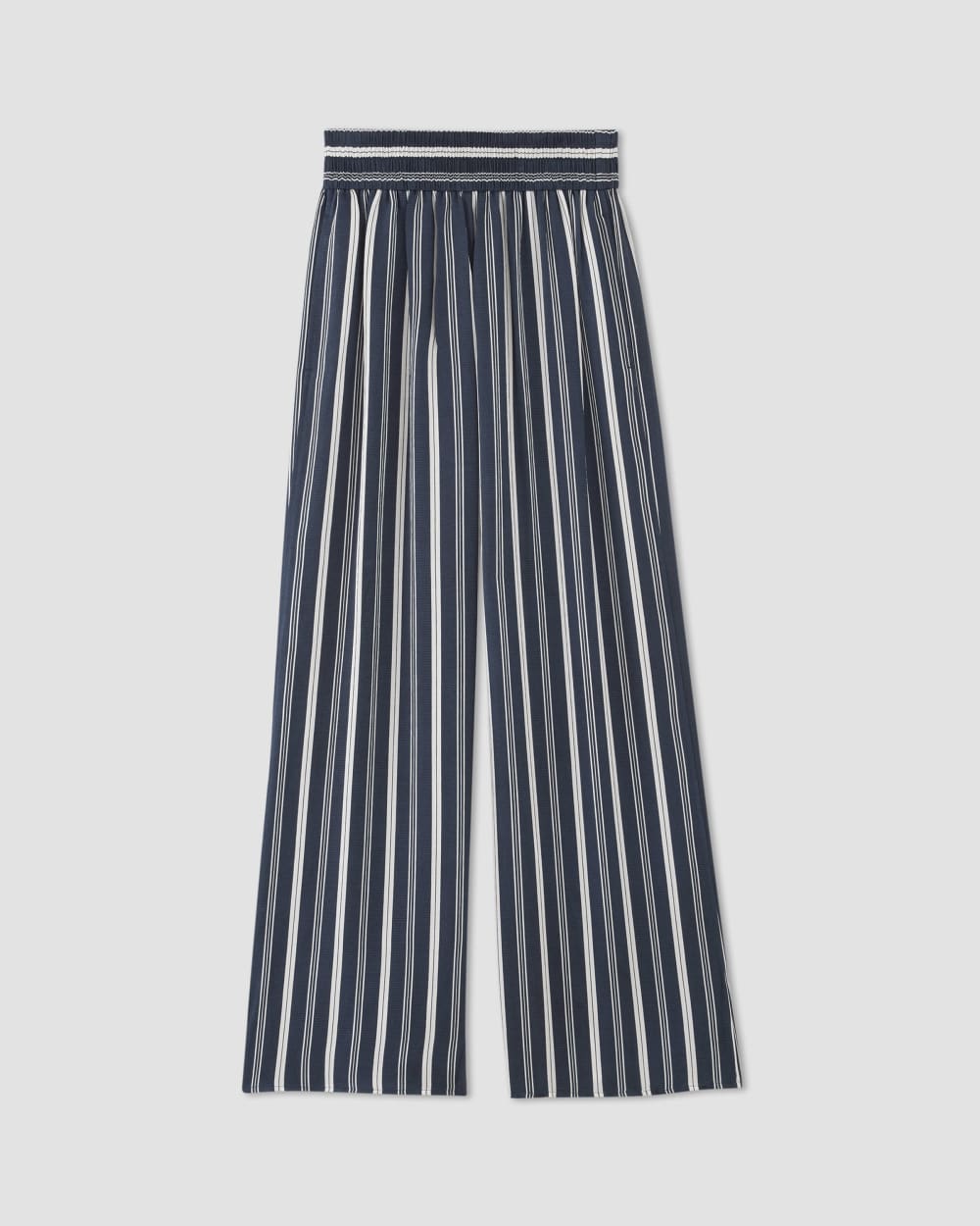 The Satin Pull-On Pant |  Navy / Bone