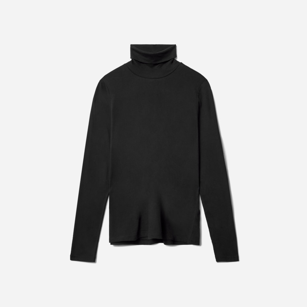 The Organic Cotton Turtleneck | Black