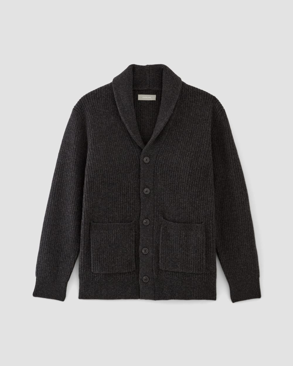 The Felted Merino Shawl Collar Cardigan | Charcoal