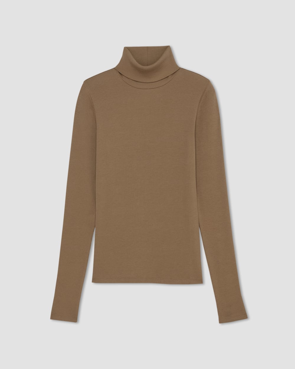 The Luxe Rib Turtleneck | Toasted Coconut