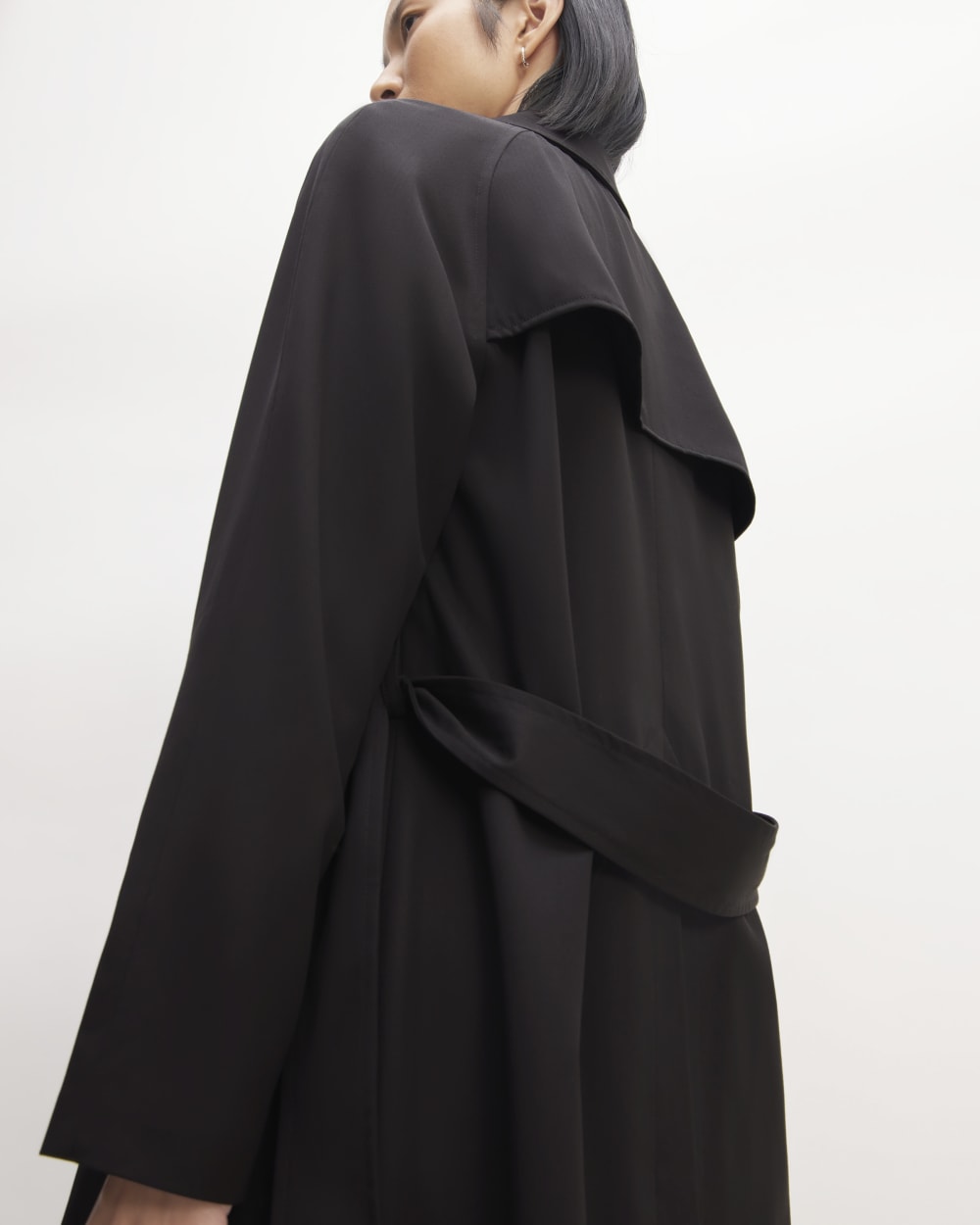 The Italian Wool Modern Trench | Black