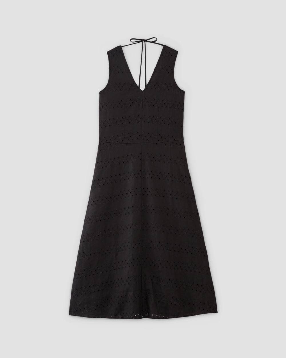 The Linen Eyelet Maxi Dress | Black Eyelet