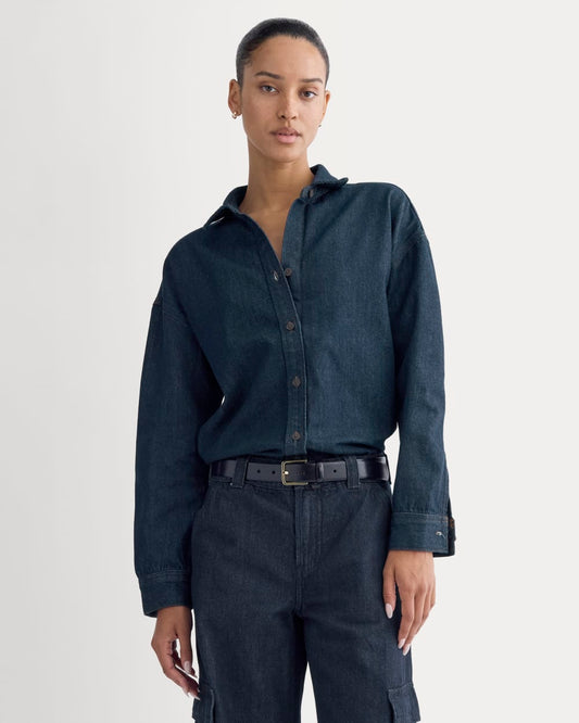 The Oversized Denim Shirt | Tungsten Rinse