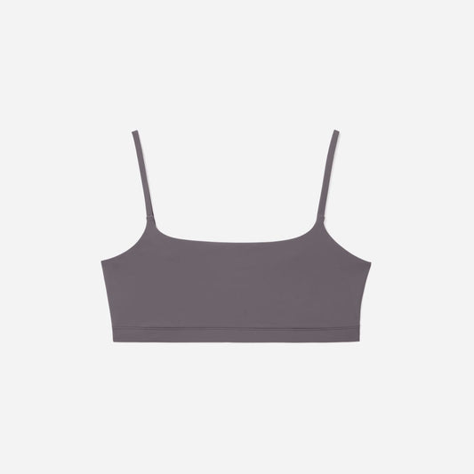 The Invisible Square-Neck Bralette | Plum Grey