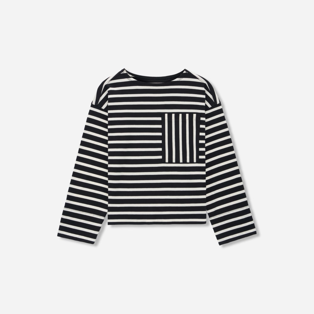 The Premium Weight Oversized Pocket Tee | Black / Canvas Tan