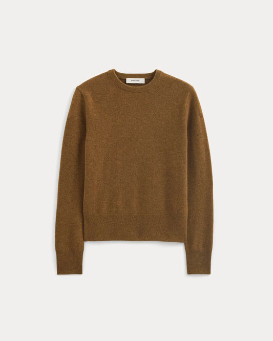 Cashmere Slim Crew Sweater | Heathered Toffee