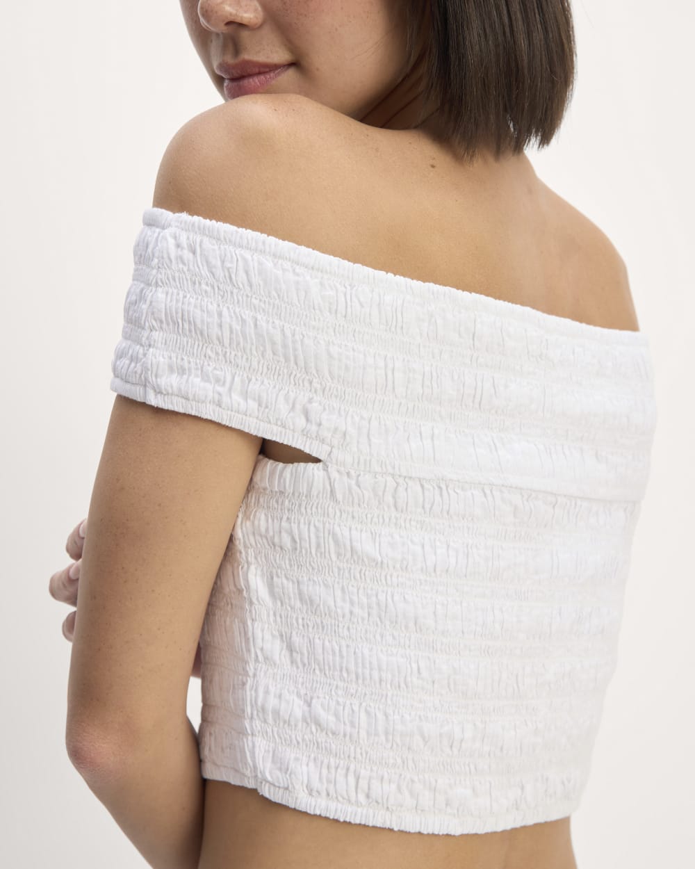 The Gauze Smock Top | White
