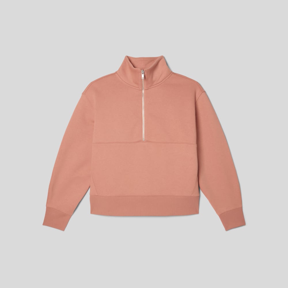 The ReTrack Half-Zip Sweatshirt | Light Rose