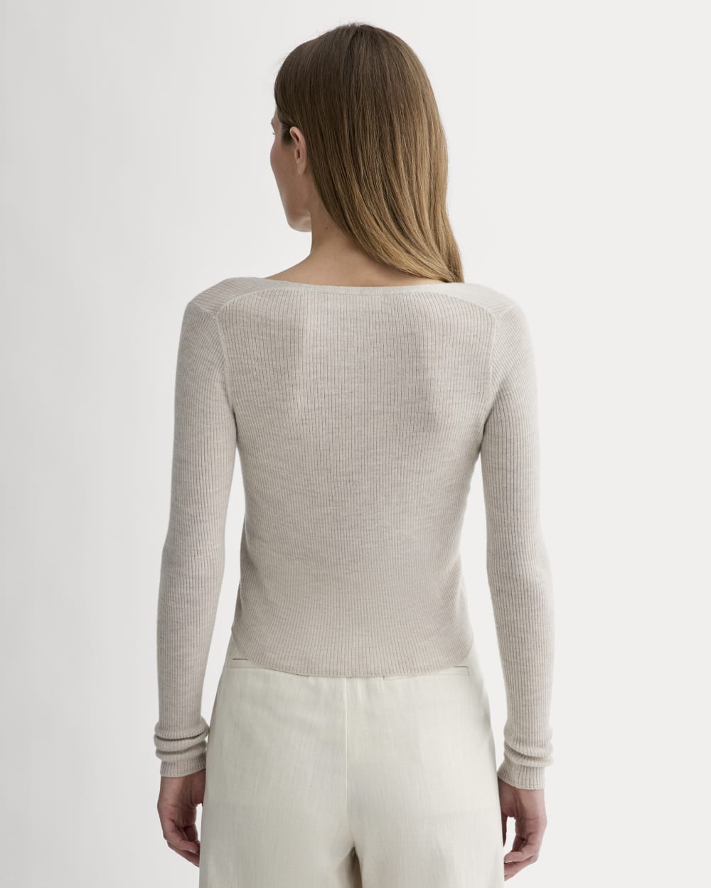 The Cardigan in Ultrasoft Merino | Heather Oatmeal