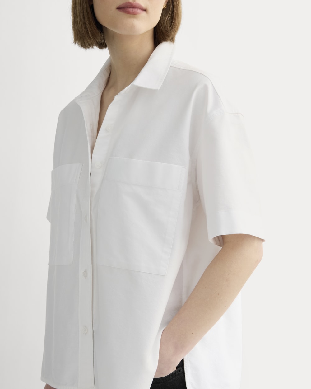 The Short-Sleeve Boxy Oxford | White