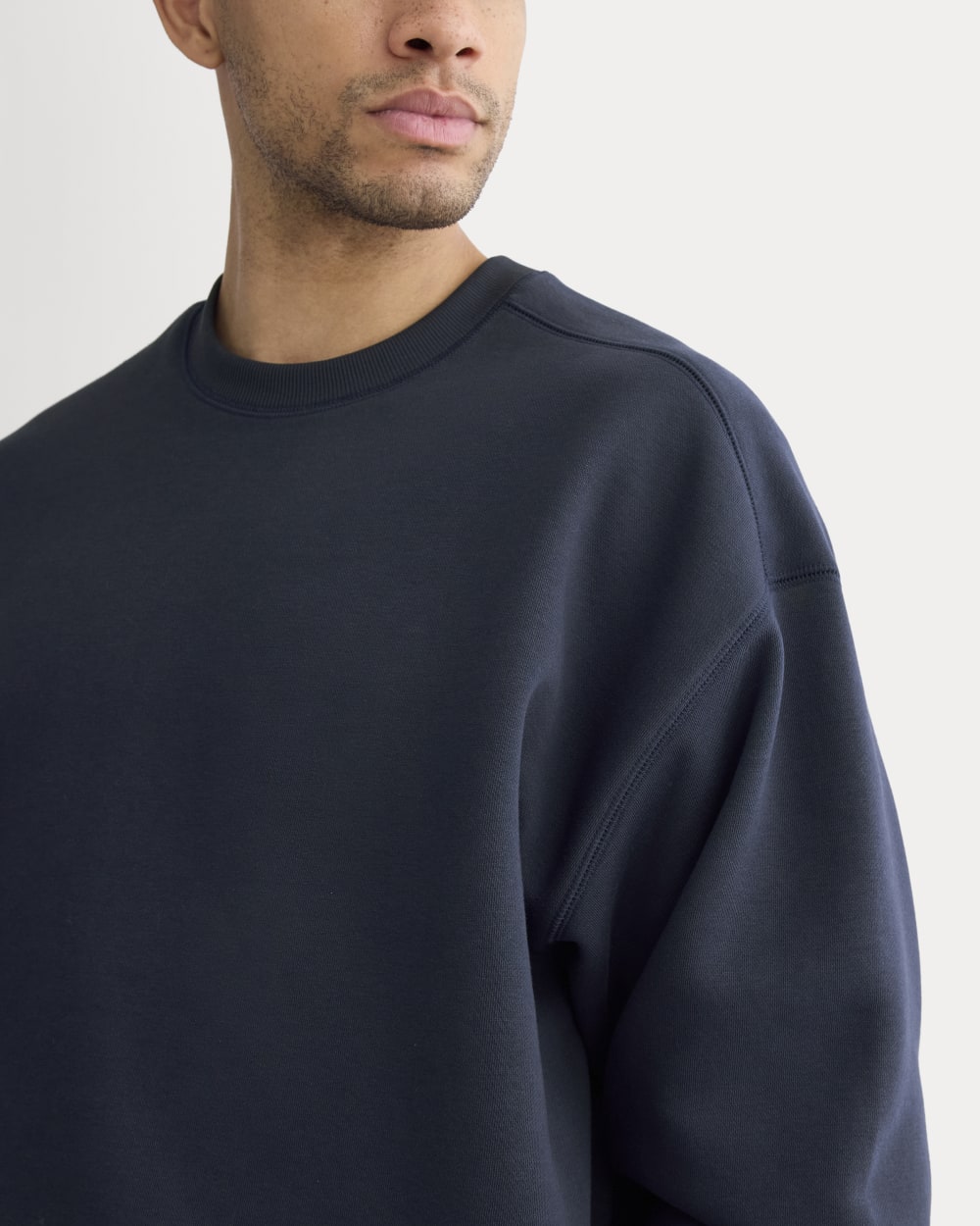 Luxe Fleece Crew Pullover | Navy