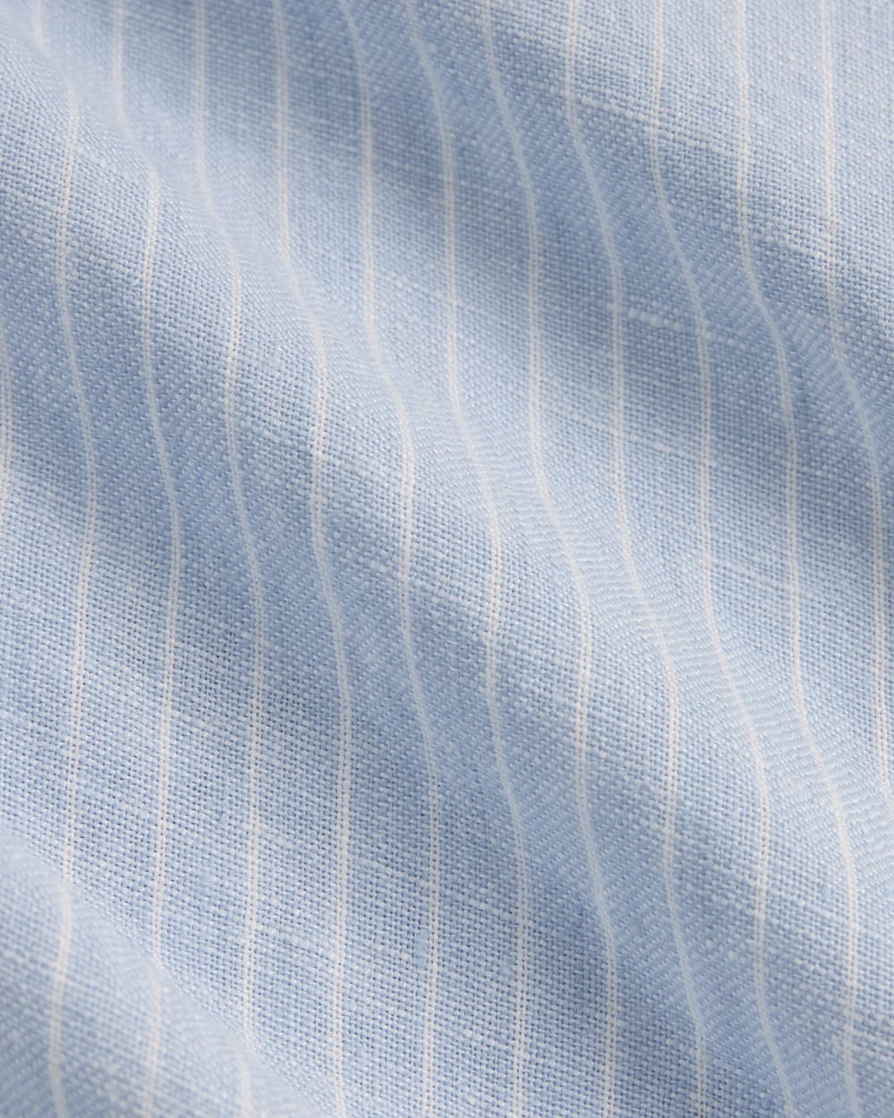 The Popover Dress in Linen | Sky Blue / White