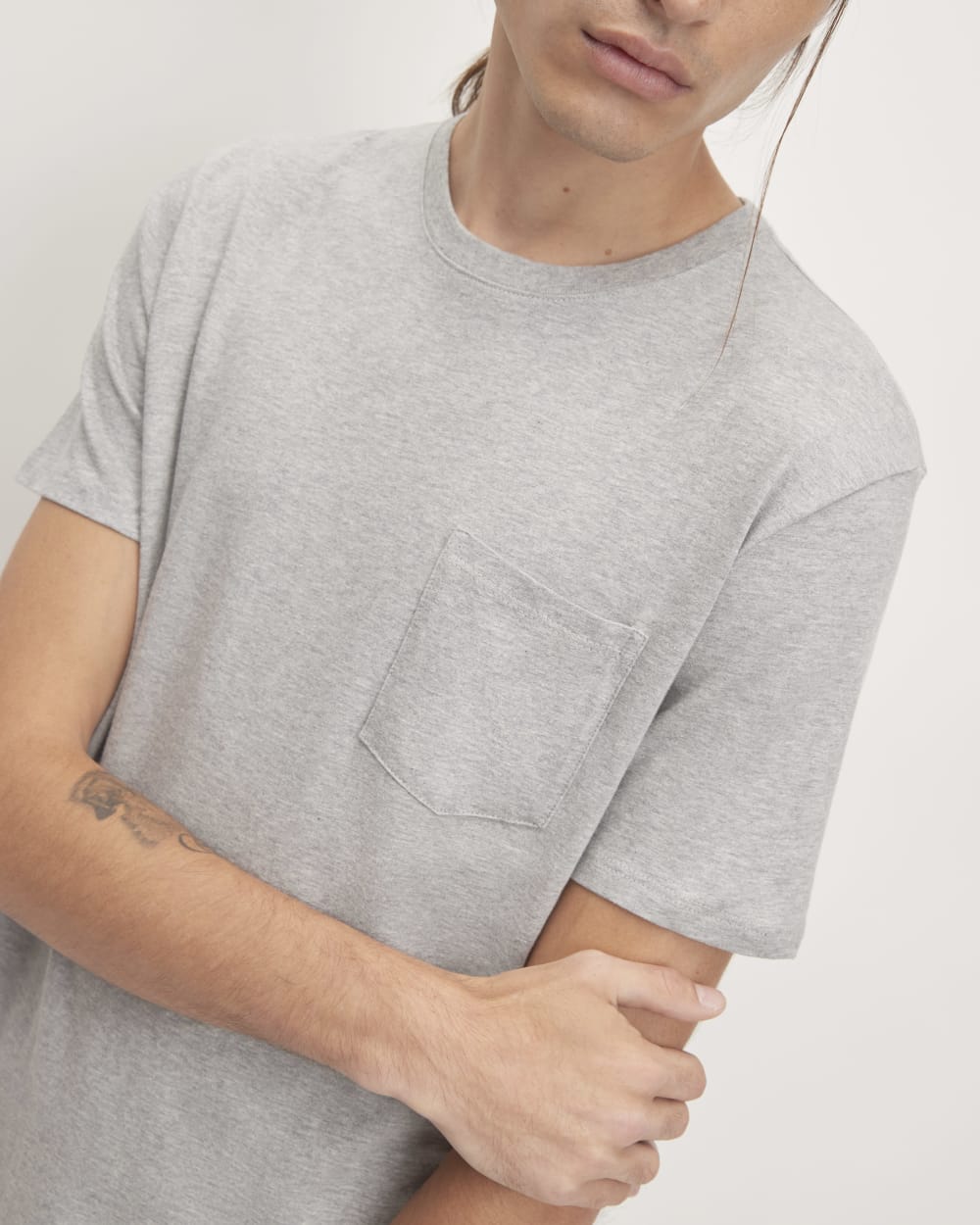 The Organic Cotton Pocket Tee |  Heathered Grey