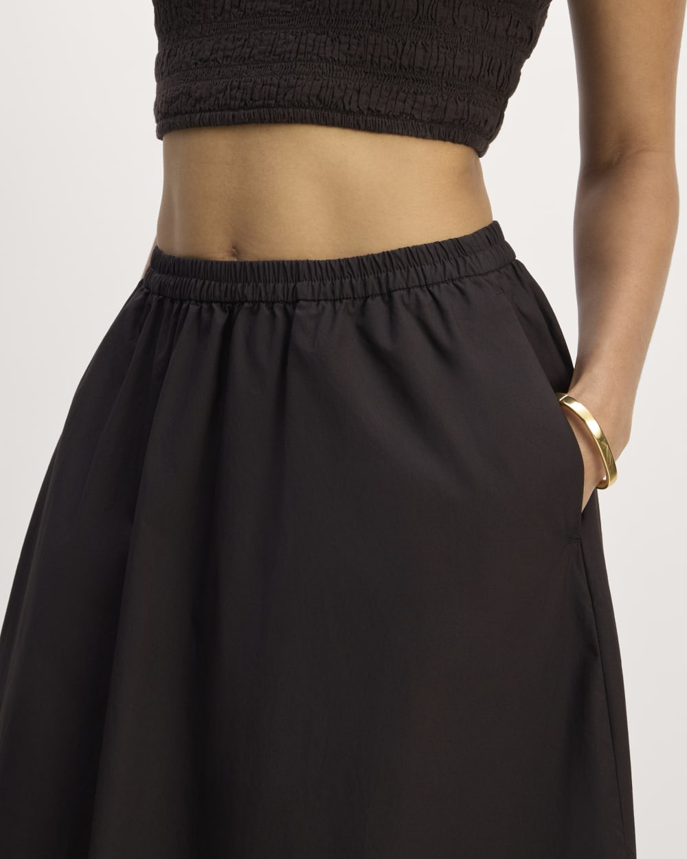The Supima® Pull-On Maxi Skirt | Black