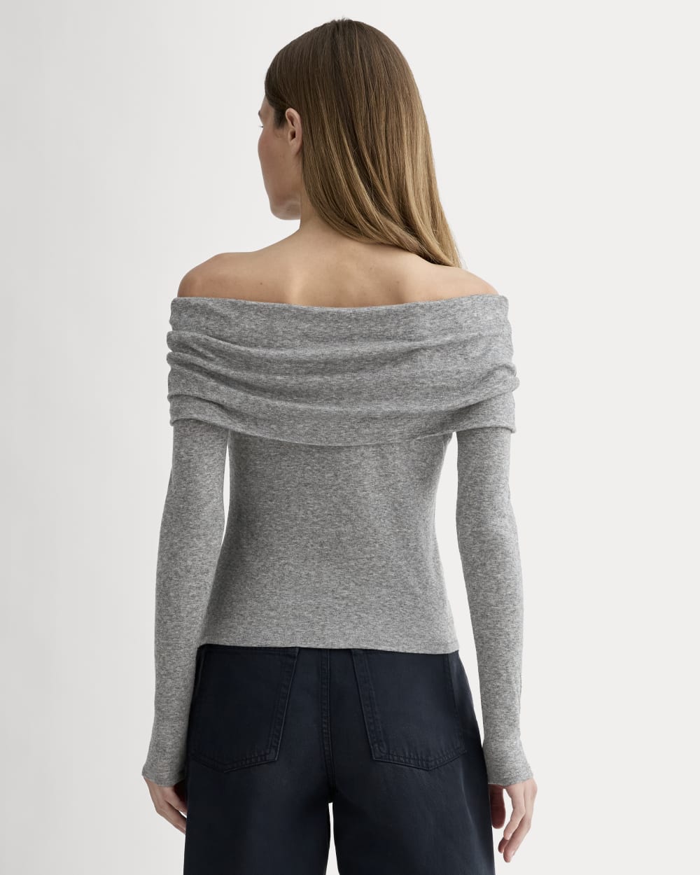 The Off-the-Shoulder Top in Butterluxe | Heather Charcoal