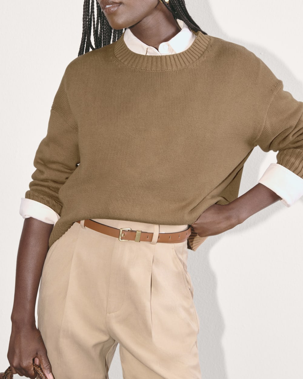 The Boxy Sweater in Everyday Cotton | Toasted Coconut