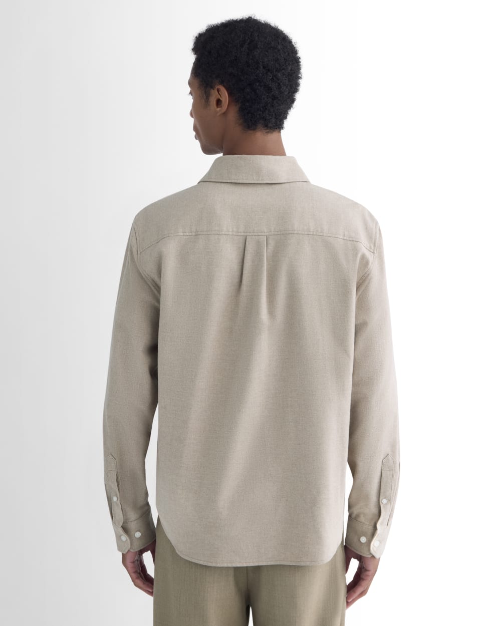 Brushed Flannel Shirt | Heathered Oatmeal
