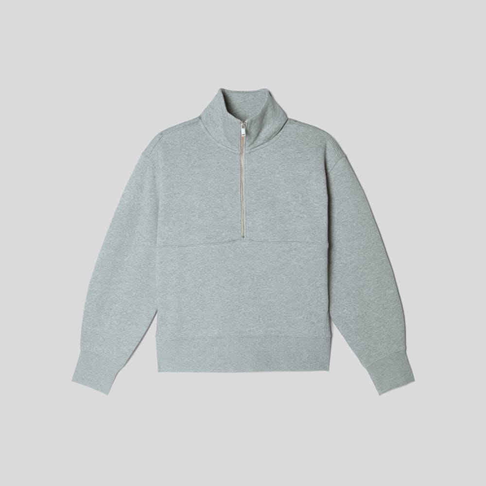 The ReTrack Half-Zip Sweatshirt | Heather Grey