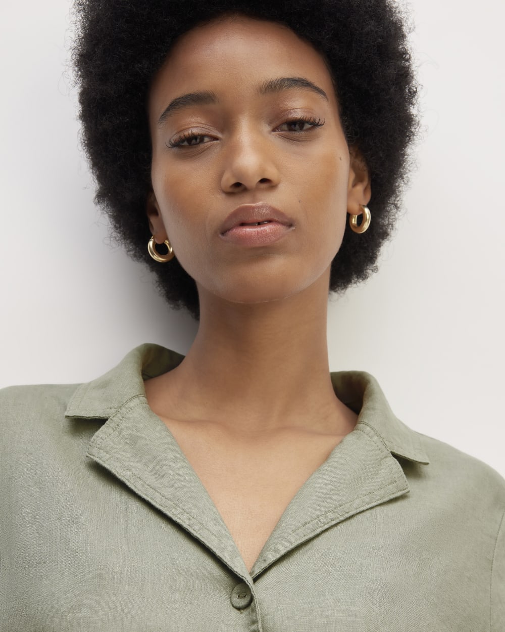 The Shirtdress in Linen | Sage Green