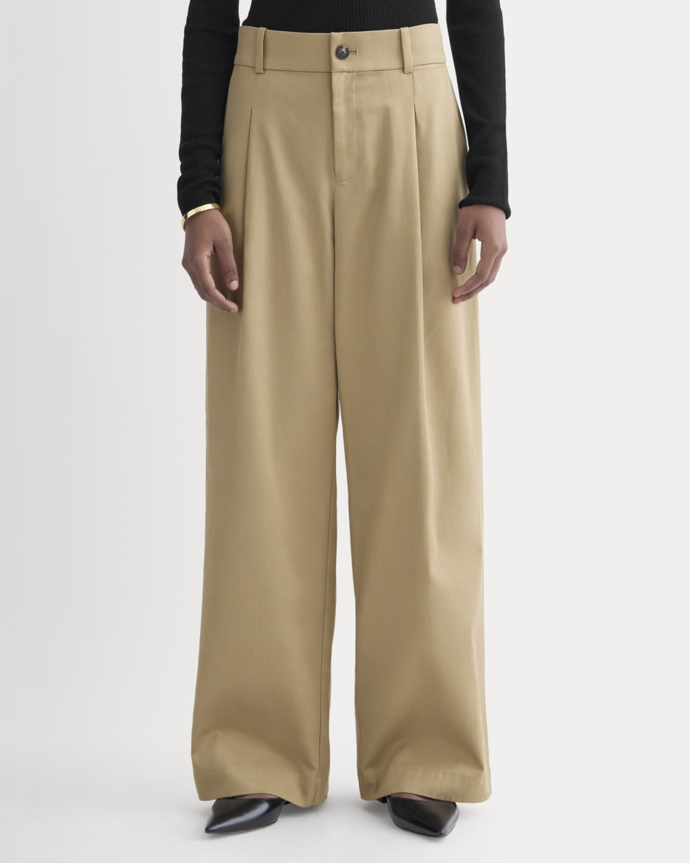 Wide-Leg Trouser in Buttersmooth | Ash Brown | 30 Inseam