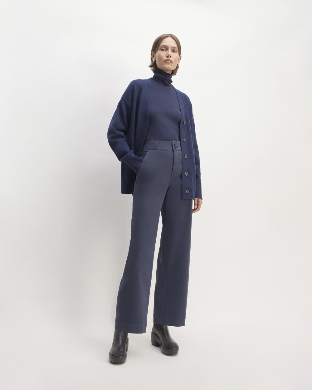 The Organic Cotton Cardigan | Navy