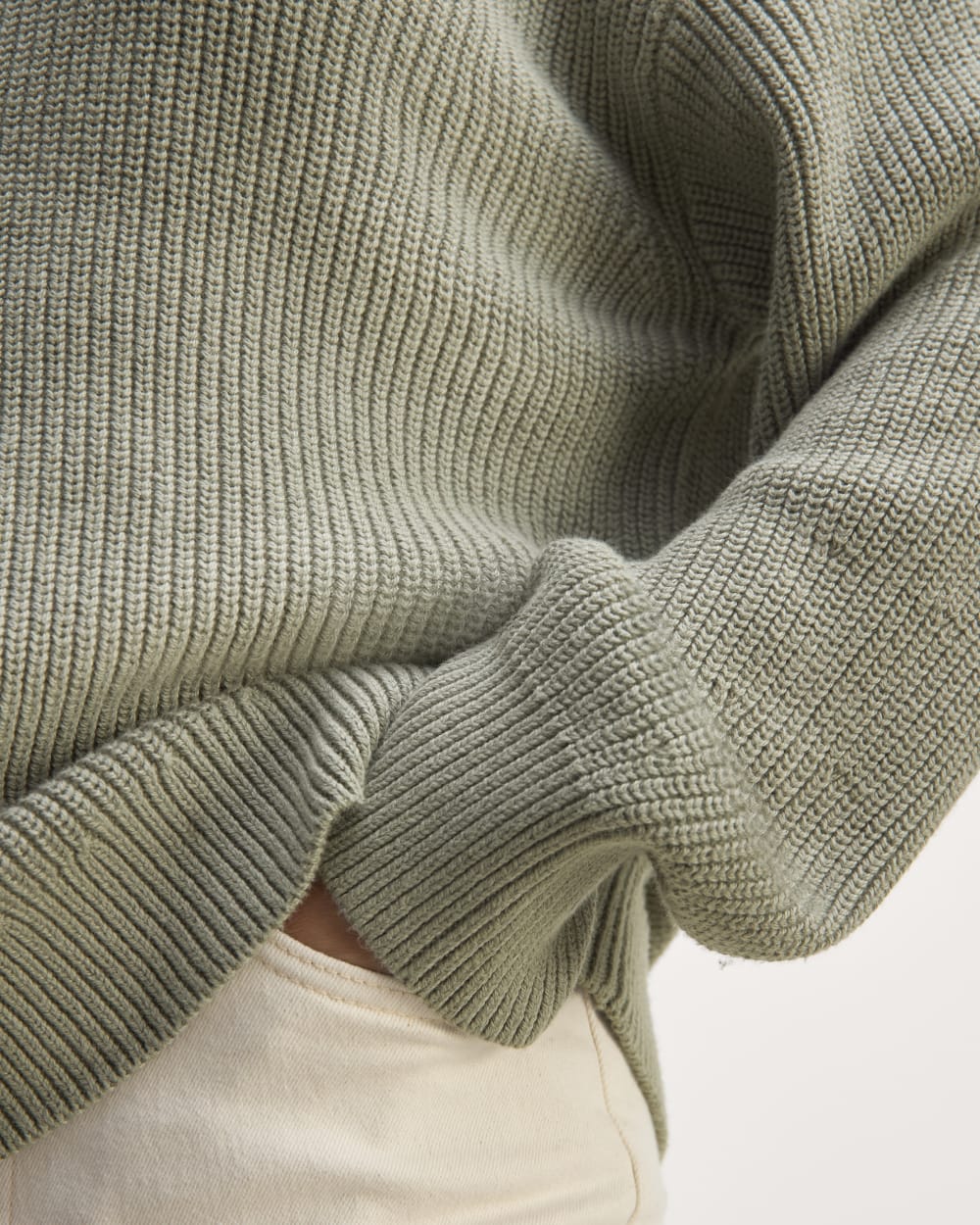 The Half-Zip in Everyday Cotton | Sage Green