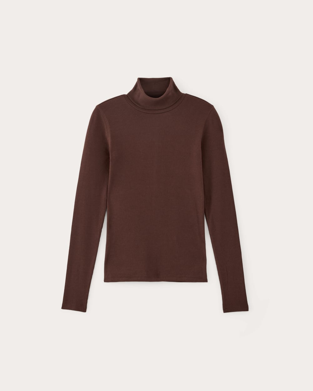The Luxe Rib Turtleneck | Dark Mahogany