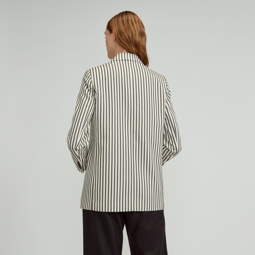 The Oversized Blazer in Buttersmooth | Ombre Stripe