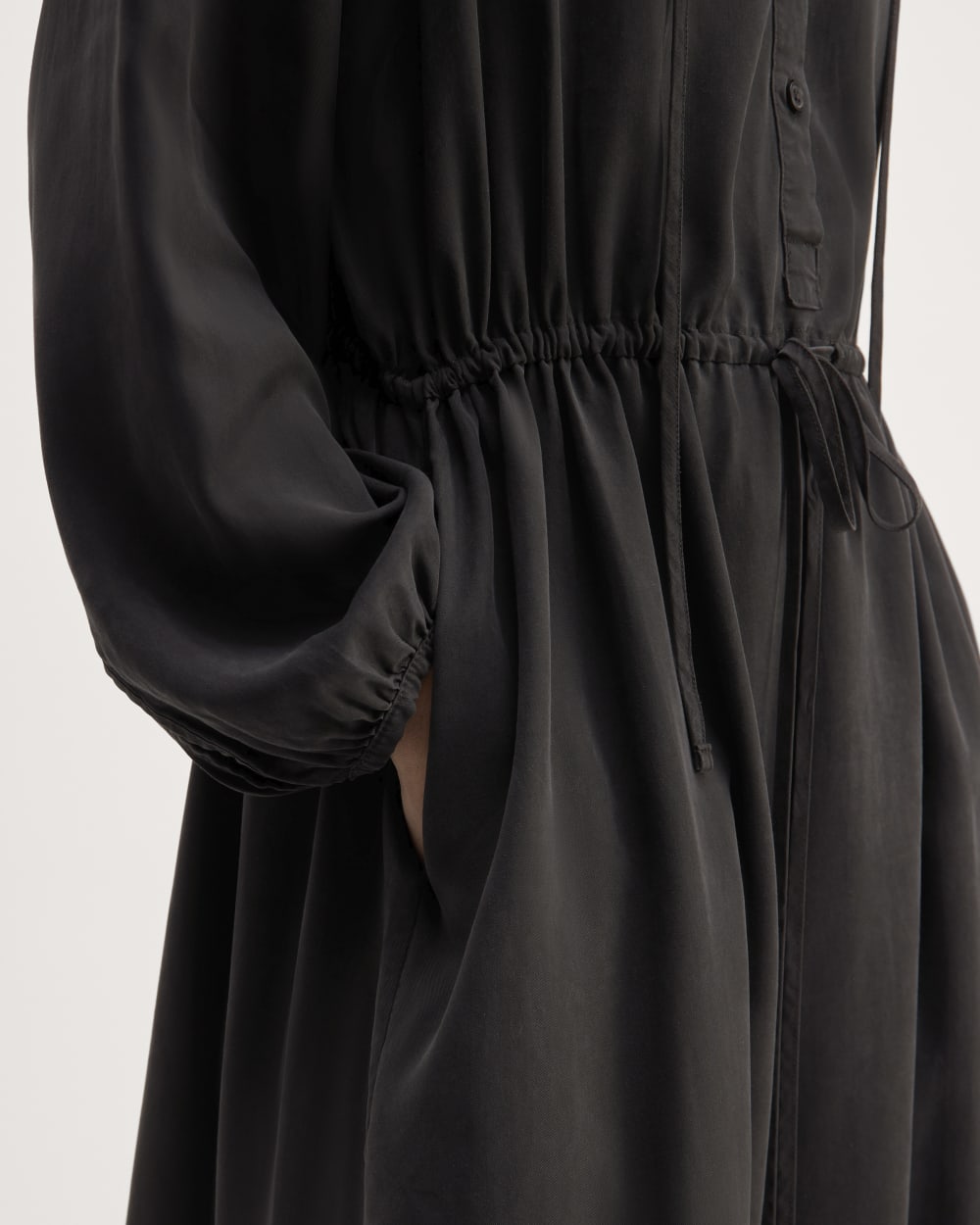 The TENCEL™ Gathered Maxi Dress | Black