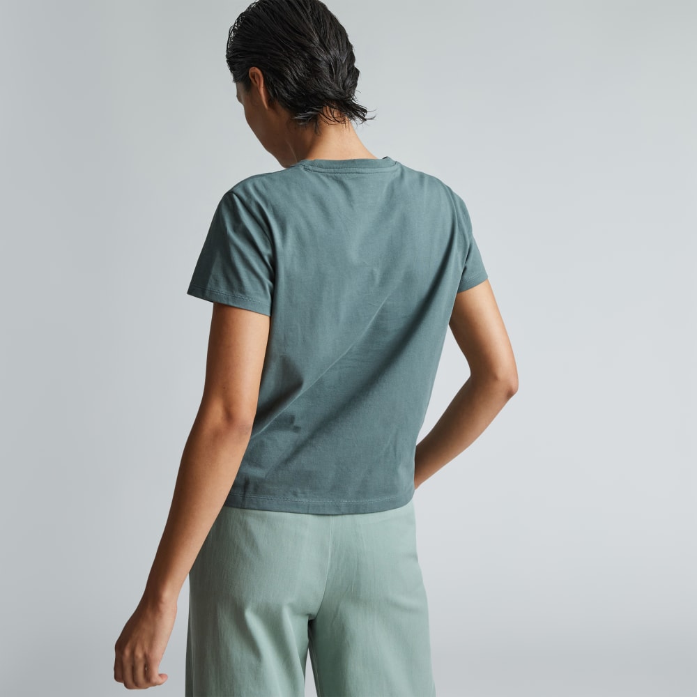 The Box-Cut Tee in Essential Cotton | Green Balsam | No Pocket