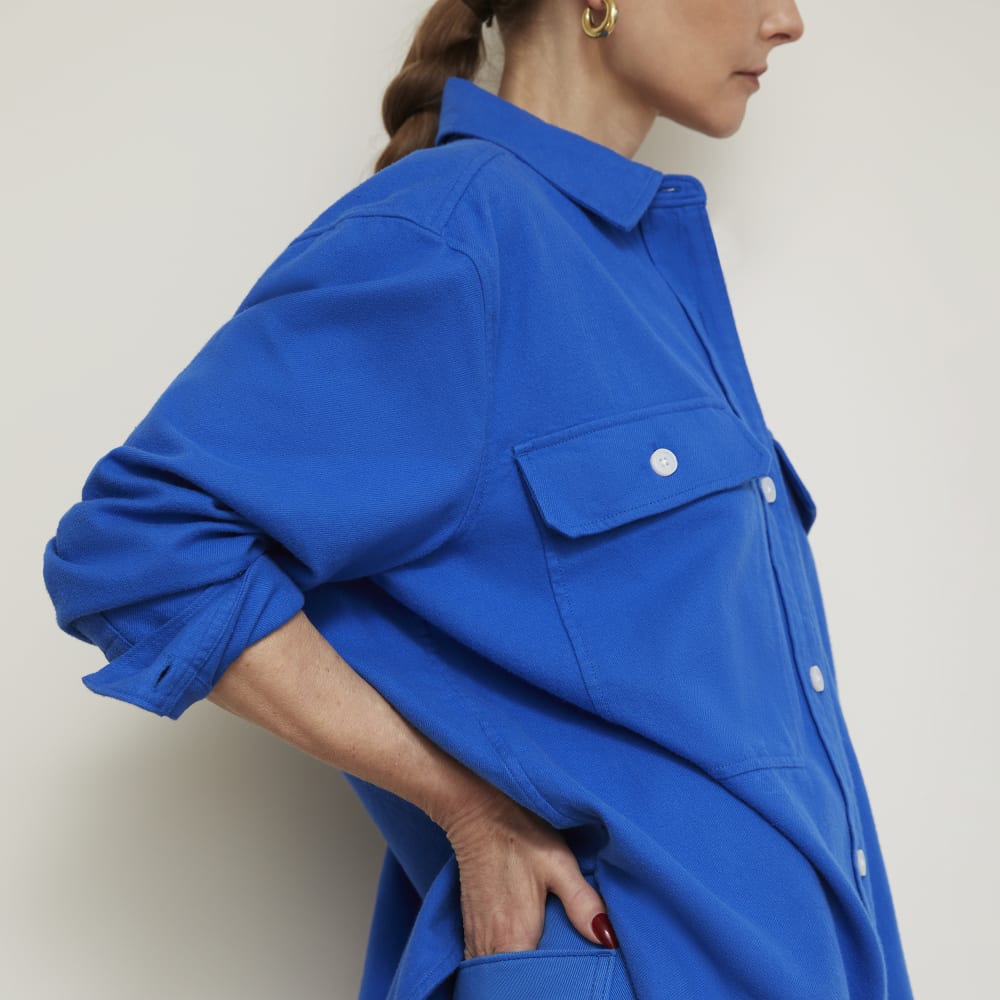 The Classic Cotton Flannel Shirt | Lapis Blue