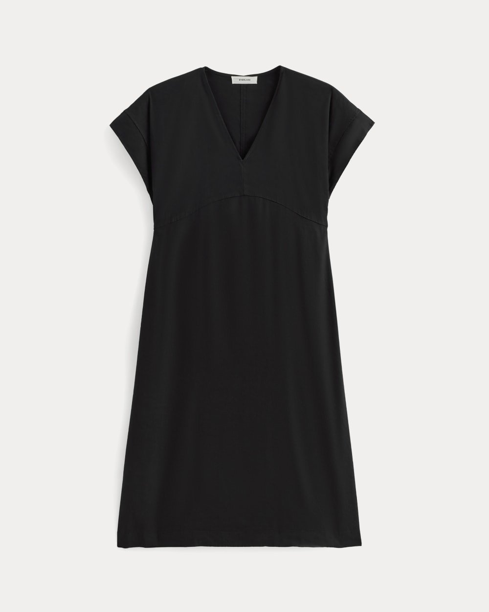 The Tie-Back Dress in Stretch Linen | Black