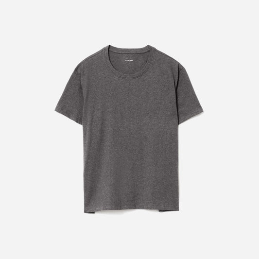 The Organic Cotton Box-Cut Pocket Tee | Charcoal | No Pocket