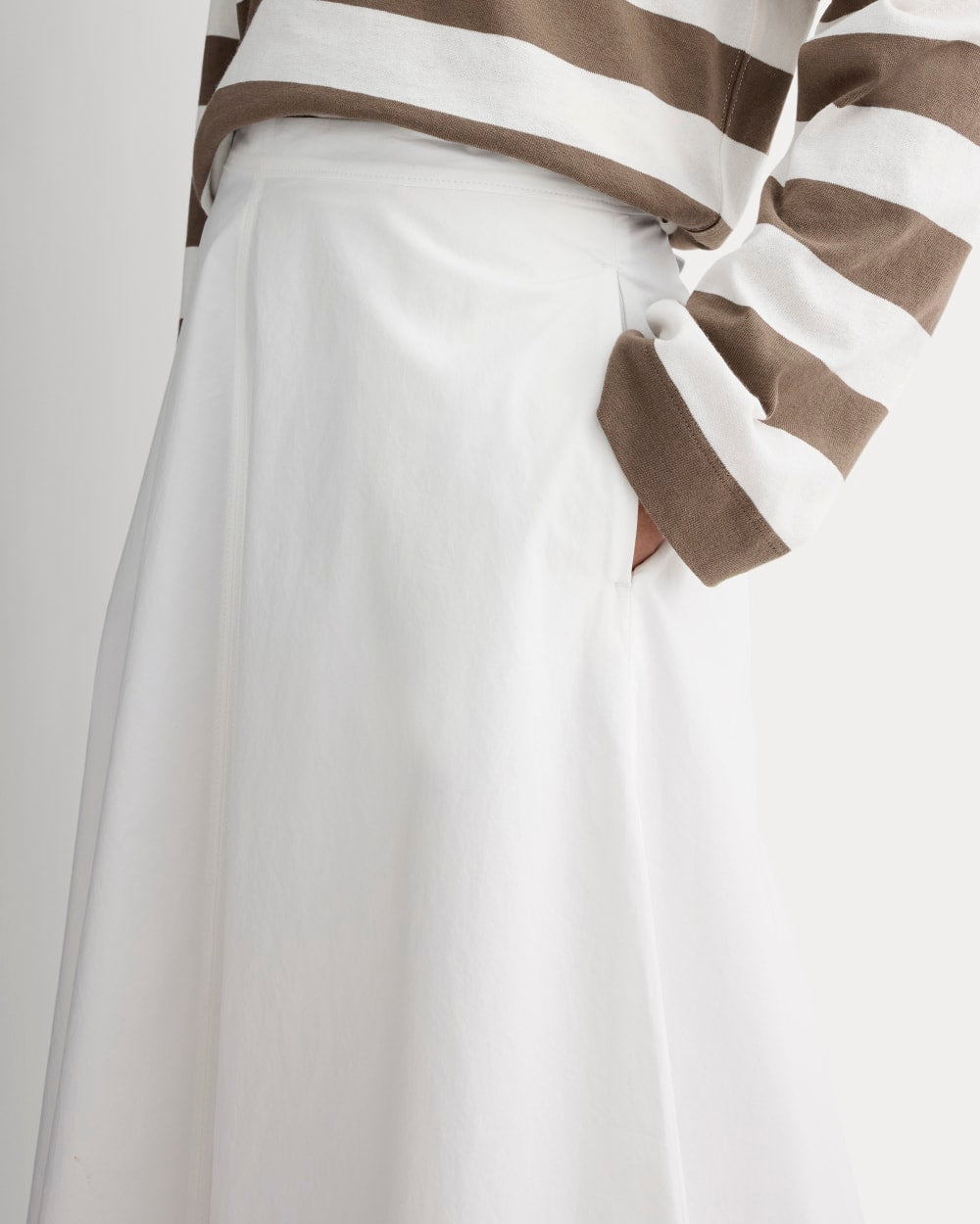 The Midi Skirt in Ultrasoft Cotton | White